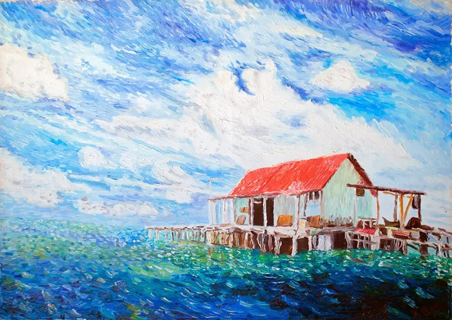 The union between the sky and the sea