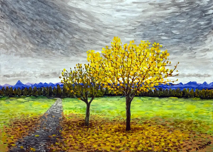 Trees in the middle of the Borgaretto