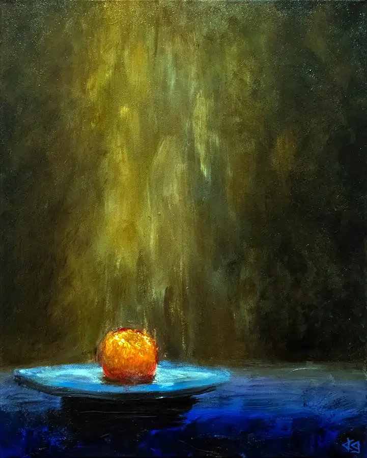 A  still life is drawn